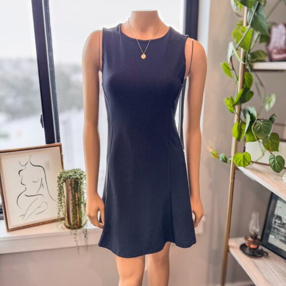 Banana Republic, Navy & Small White PolkaDots, Sheath Dress, Size: XS